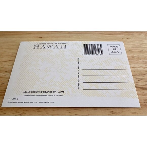 Vintage Hawaii Postcard Sunset Scene - Scenic View - Made In USA - Picture 3 of 4